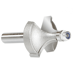 1" x 3/8" Radius Corner Round Router Bit with Lower Ball Bearing, 2-Flute, 1/4" Shank - Alt Image 2