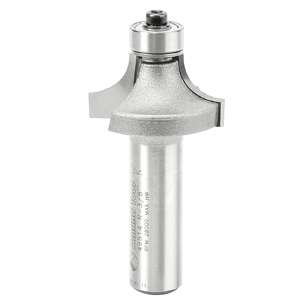 2-9/16" x 3/8" Radius Corner Rounding Bit with Ball Bearing Guide, 2-Flute, 1/2" Shank - Main Image