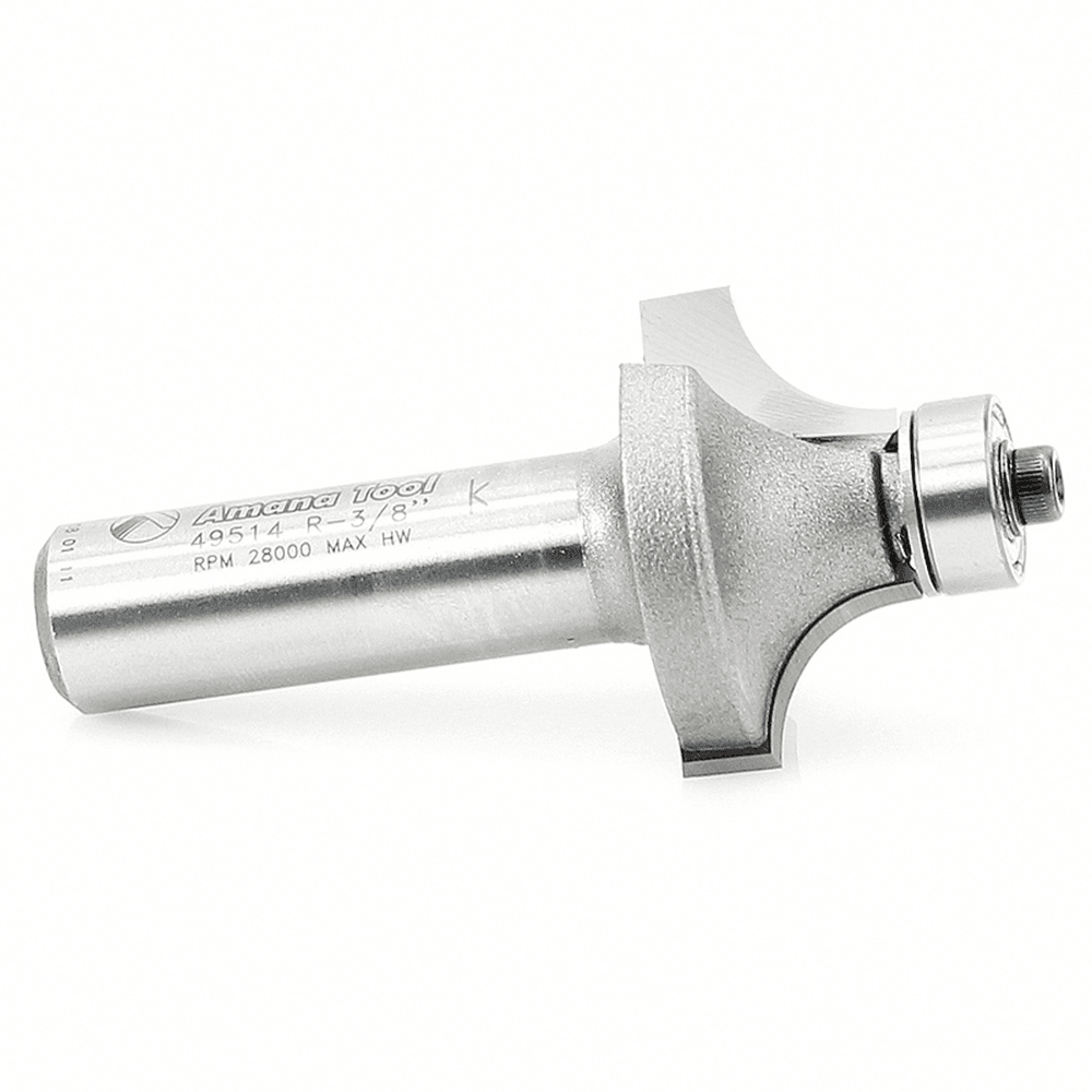 2-9/16" x 3/8" Radius Corner Rounding Bit with Ball Bearing Guide, 2-Flute, 1/2" Shank - Alt Image 1