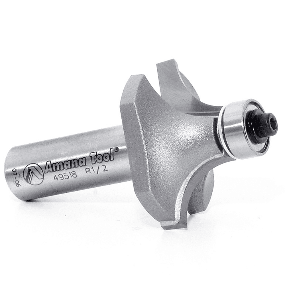 2-5/8" x 1/2" Radius Corner Rounding Bit with Ball Bearing Guide, 2-Flute, 1/2" Shank - Alt Image 2