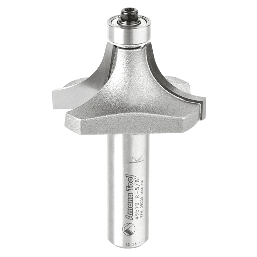 2-3/4" x 5/8" Radius Corner Rounding Bit with Ball Bearing Guide, 2-Flute, 1/2" Shank - Main Image