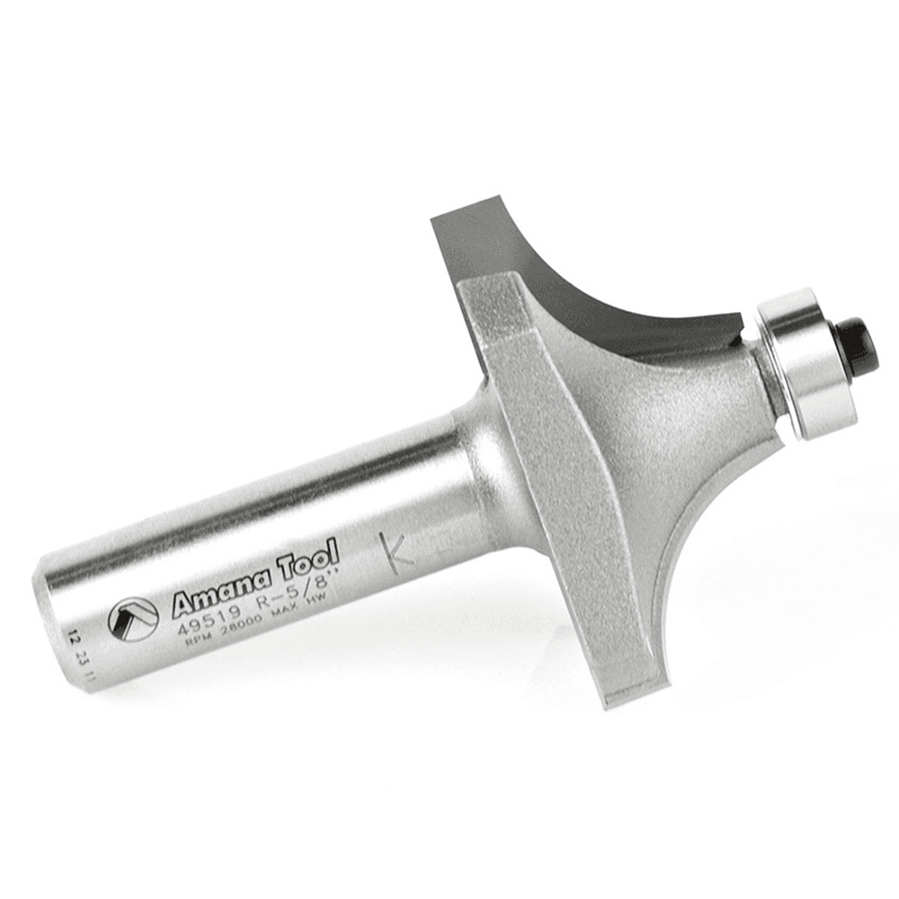 2-3/4" x 5/8" Radius Corner Rounding Bit with Ball Bearing Guide, 2-Flute, 1/2" Shank - Alt Image 1