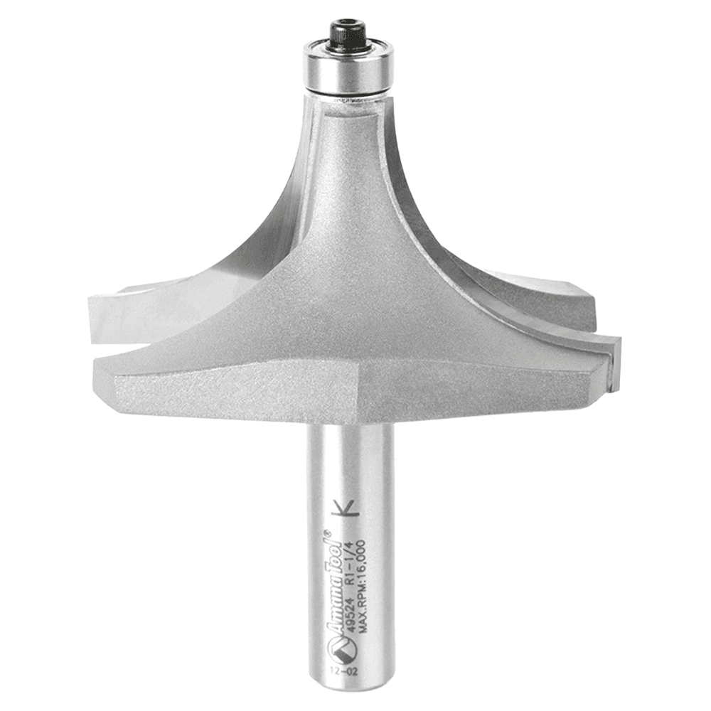 3" Dia x 1-1/2" Carbide Tipped Corner Round Bit, 1-1/4" Radius, 1/2" Shank Main - Image