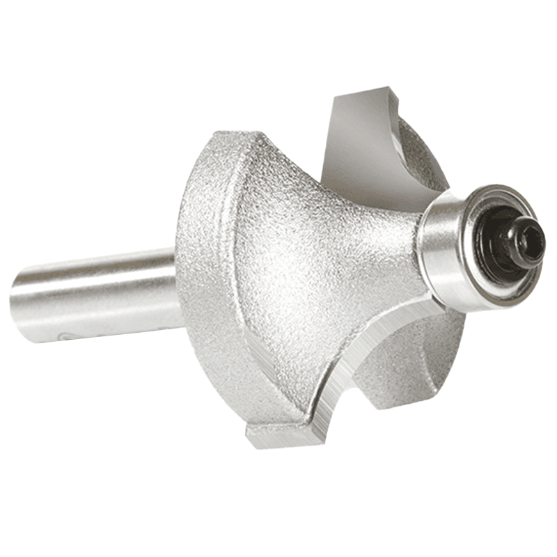 1-1/8" x 3/8" Radius Corner Round Router Bit with 3/8" Lower Ball Bearing, 2-Flute, 1/4" Shank - Alt Image 2