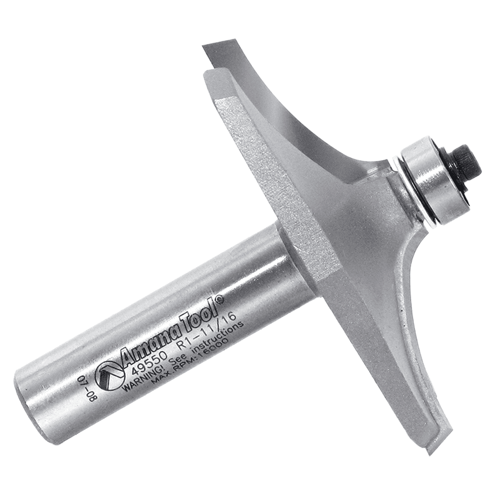 2-23/32" Dia x 5/8" Carbide Tipped Table Edging Bit, 1-11/16" Radius, 1/2" Shank Alt 2 - Image