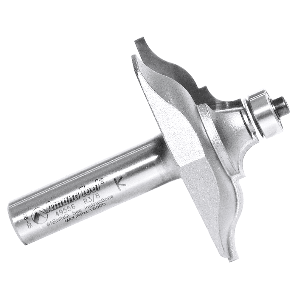 2-1/2" x 2-3/4" x 1/4" Radius Classical Table Edge Router Bit, 2-Flute, 1/2" Shank - Alt Image 1