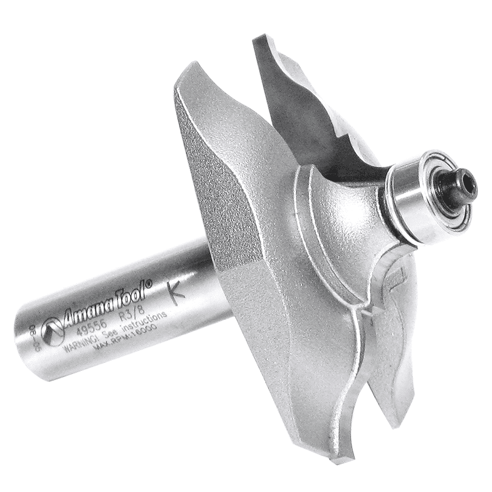 2-1/2" x 2-3/4" x 1/4" Radius Classical Table Edge Router Bit, 2-Flute, 1/2" Shank - Alt Image 2