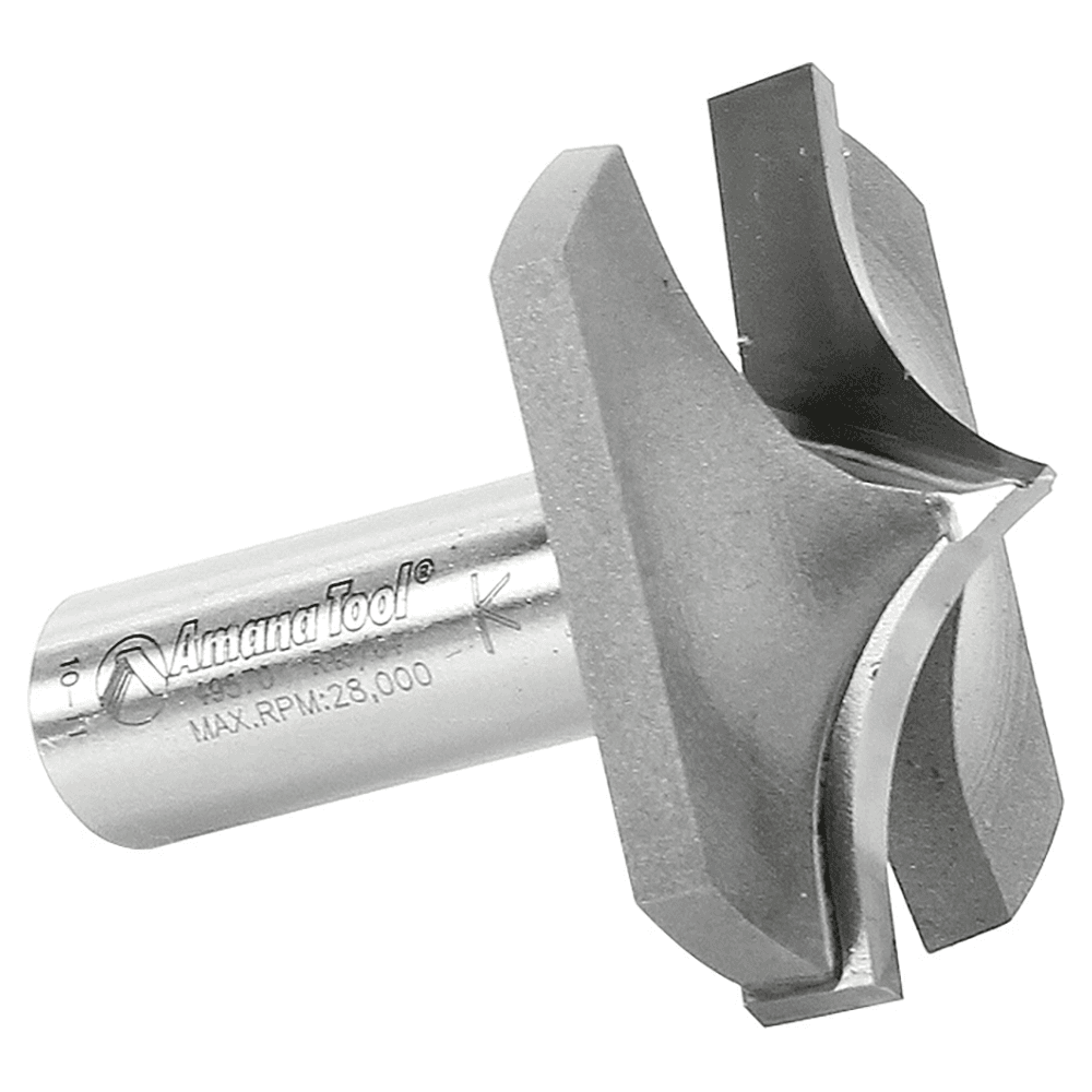 1-3/4" x 23/32" Radius Plunge Ovolo Router Bit with Center Point, 2-Flute, 1/2" Shank - Alt Image 2