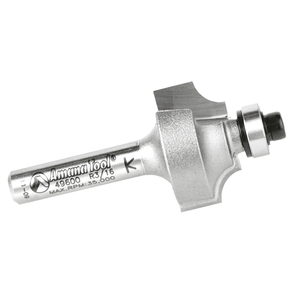 7/8" Dia x 1/2" Carbide Tipped Beading Bit, 3/16" Radius, 1/4" Shank Alt 2 - Image