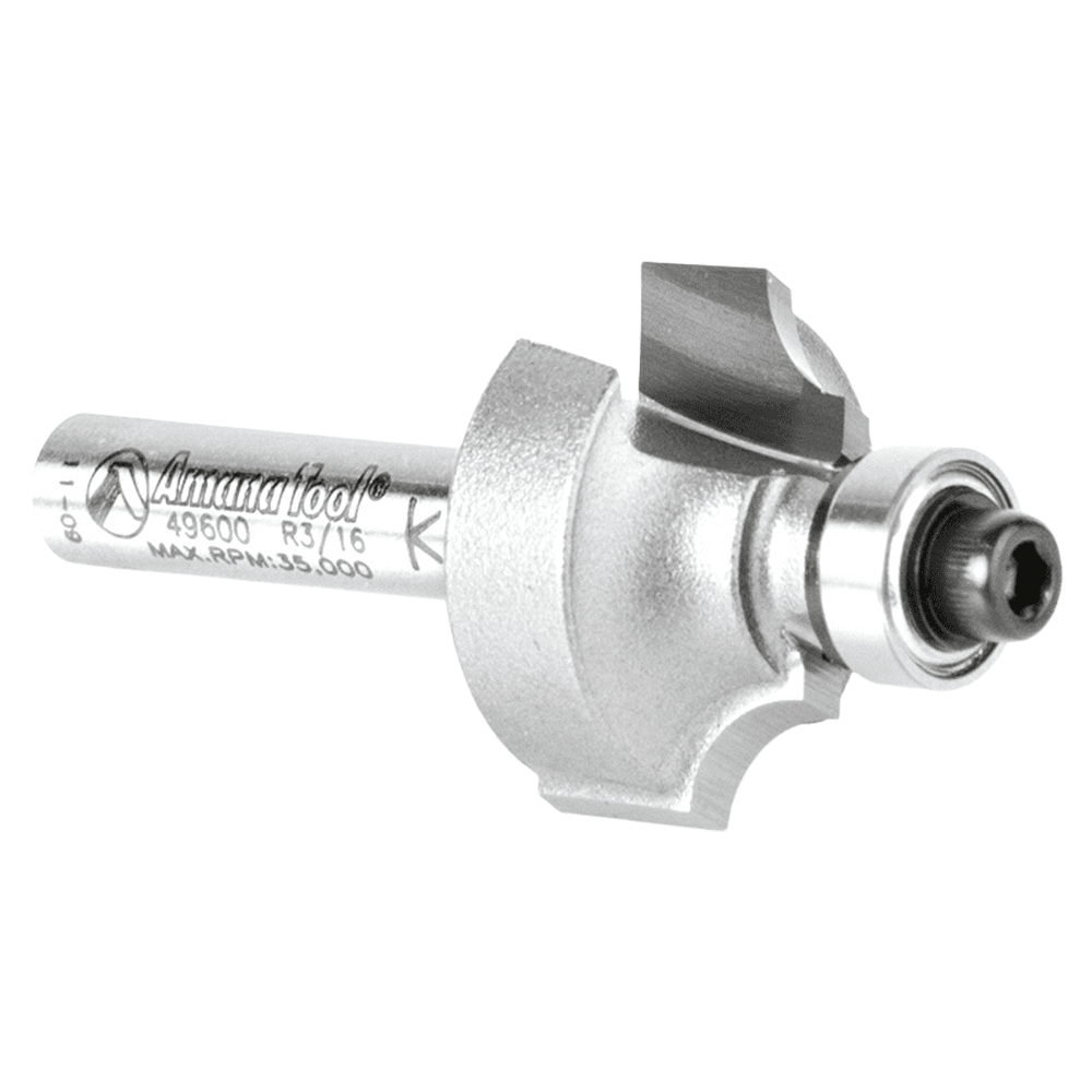 7/8" Dia x 1/2" Carbide Tipped Beading Bit, 3/16" Radius, 1/4" Shank Alt 3 - Image