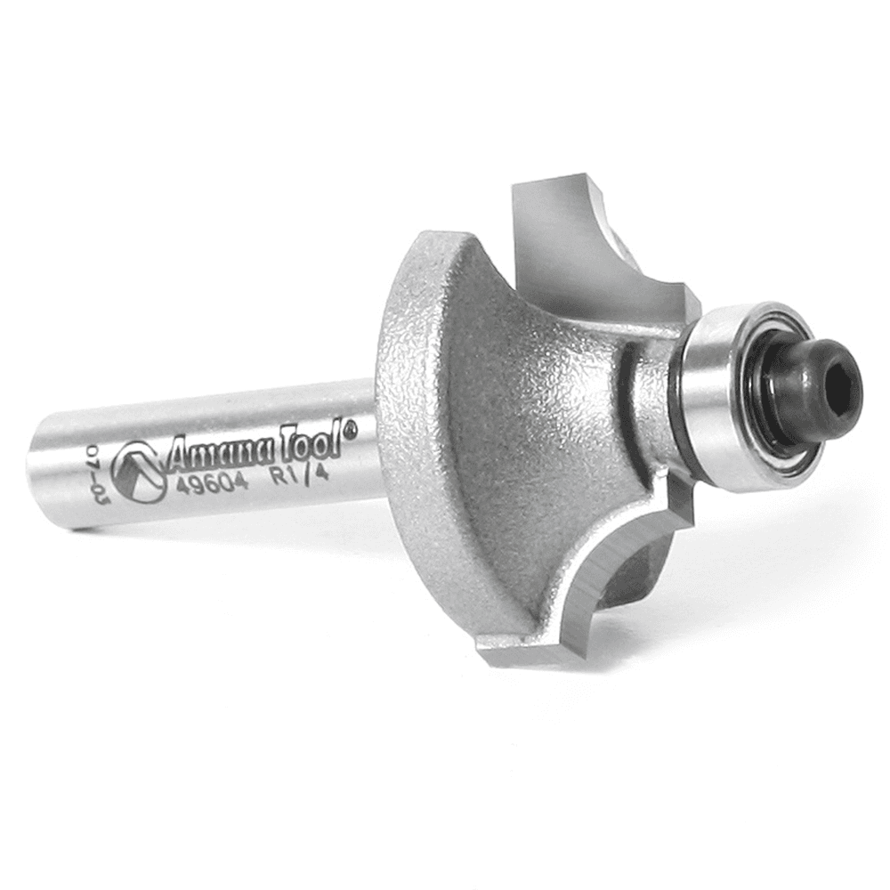 1" x 1/4" Radius Beading Router Bit with Ball Bearing Glide, 2-Flute, 1/4" Shank - Alt Image 2