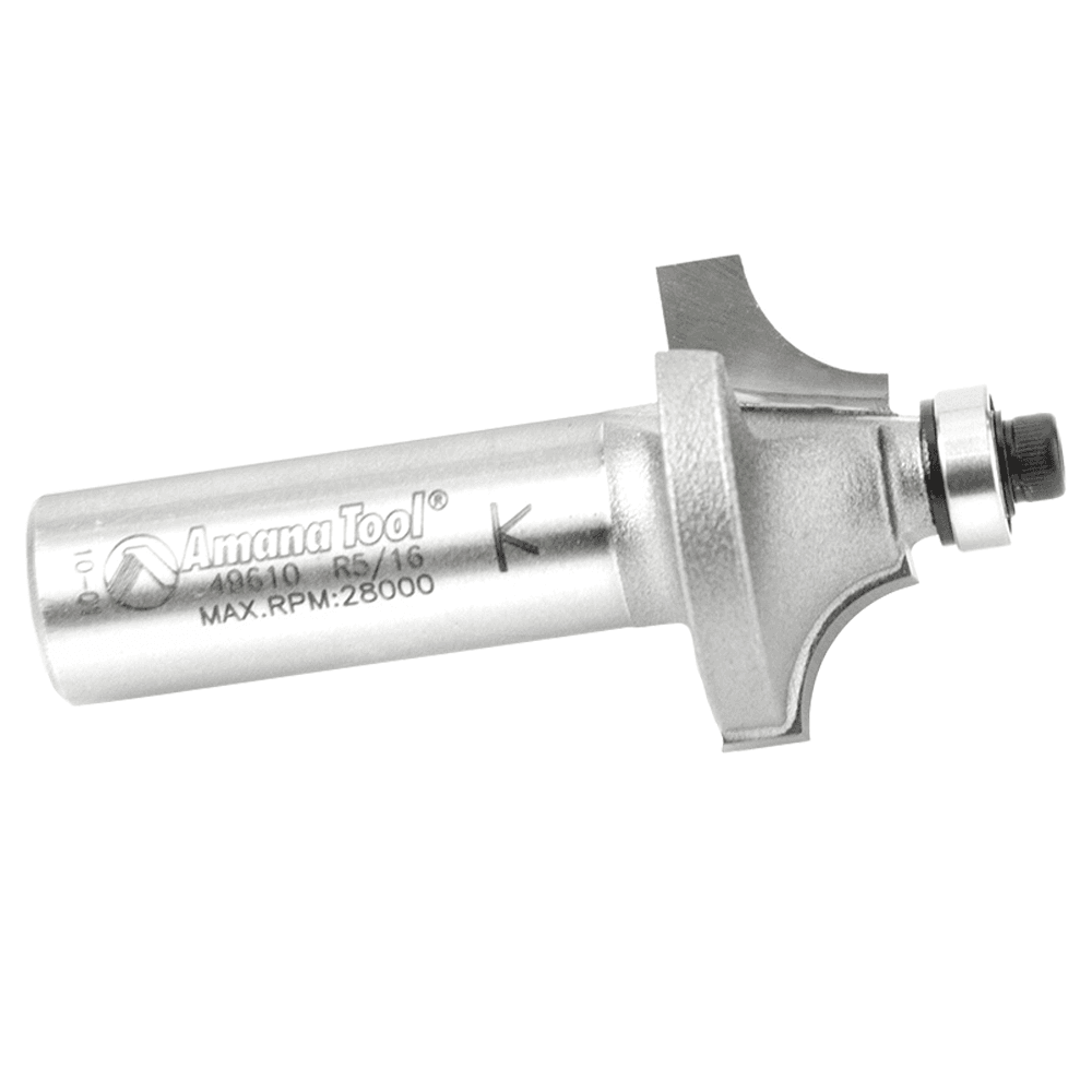 1-1/8" x 2-7/16" x 5/16" Radius Beading Router Bit, 2-Flute, 1/2" Shank - Alt Image 1