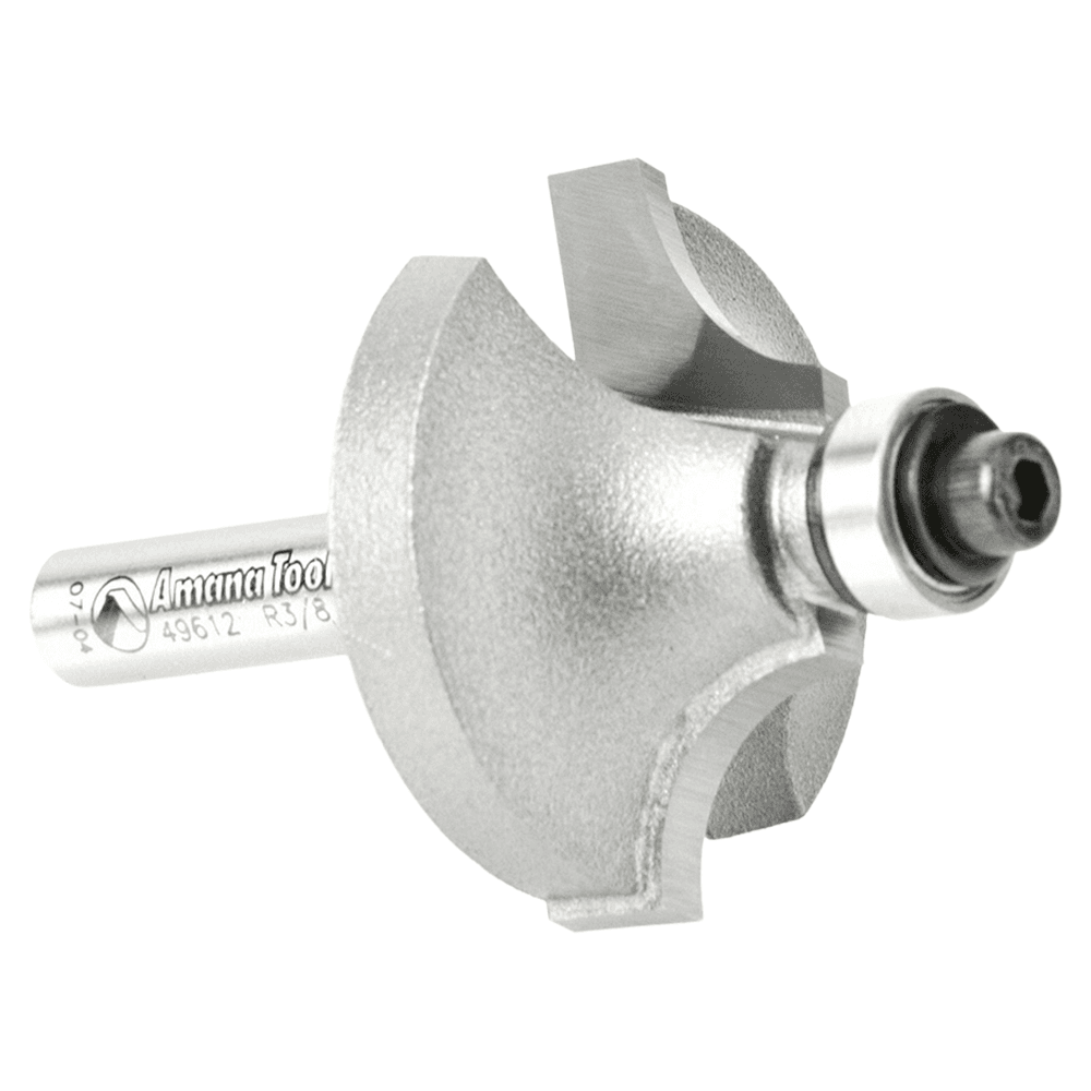 1-1/4" Dia x 5/8" Carbide Tipped Beading Bit, 3/8" Radius, 1/4" Shank Alt 3 - Image