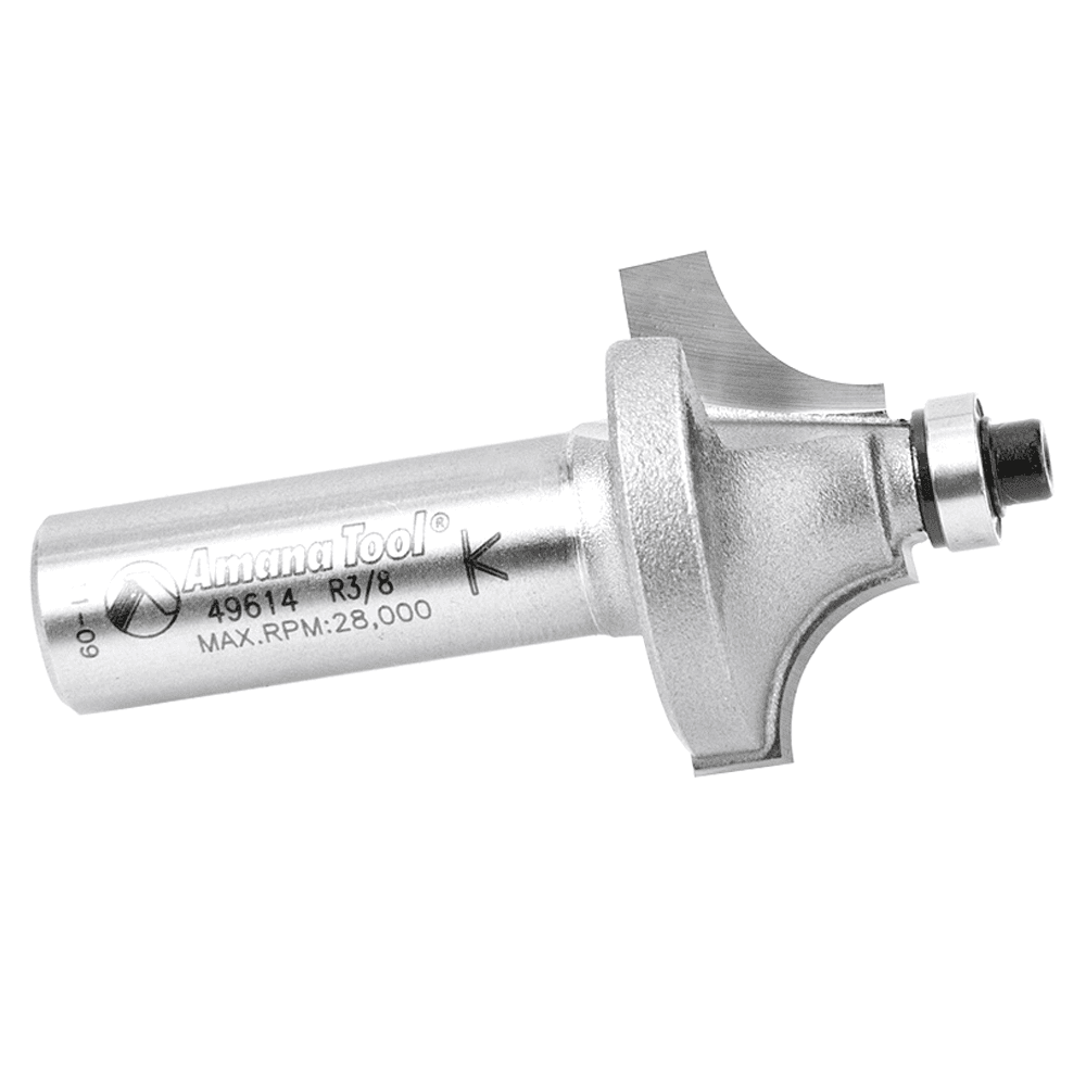 1-1/4" x 2-9/16" x 3/8" Radius Beading Router Bit, 2-Flute, 1/2" Shank - Alt Image 1