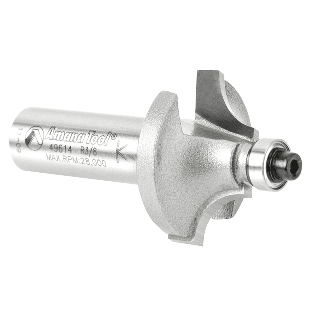 1-1/4" x 2-9/16" x 3/8" Radius Beading Router Bit, 2-Flute, 1/2" Shank - Alt Image 2