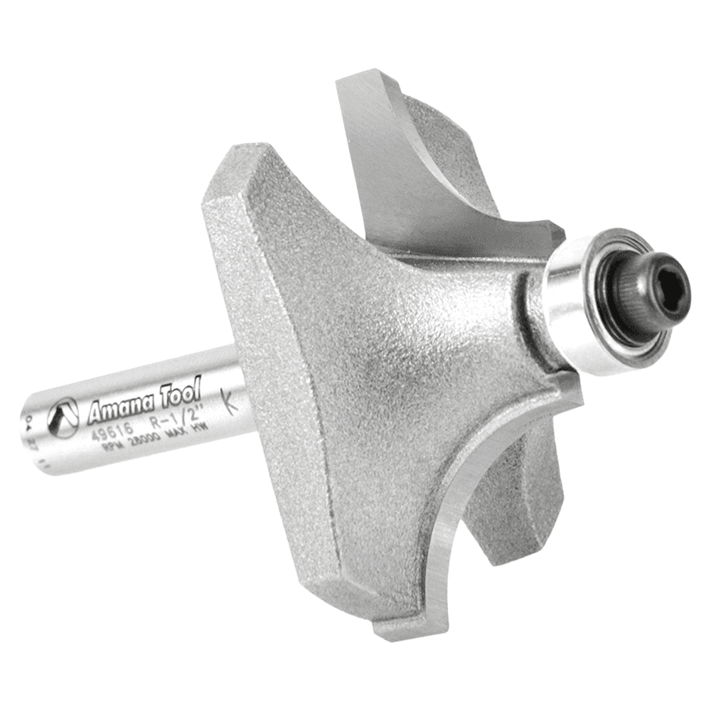 1-1/2" Dia x 3/4" Carbide Tipped Beading Bit, 1/2" Radius, 1/4" Shank Alt 3 - Image