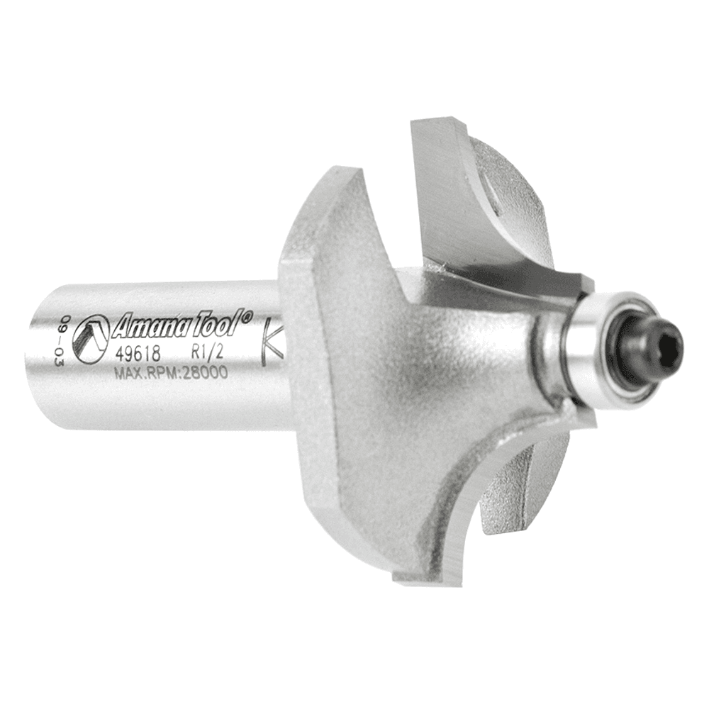 1-1/2" x 2-5/8" x 1/2" Radius Beading Router Bit, 2-Flute, 1/2" Shank - Alt Image 2