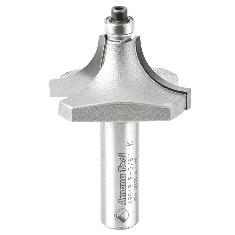 1-3/4" x 2-3/4" x 5/8" Radius Beading Router Bit, 2-Flute, 1/2" Shank - Main Image