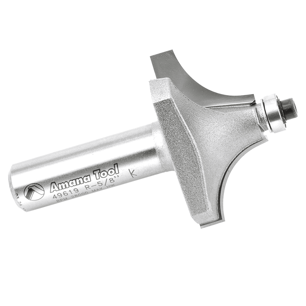 1-3/4" x 2-3/4" x 5/8" Radius Beading Router Bit, 2-Flute, 1/2" Shank - Alt Image 1