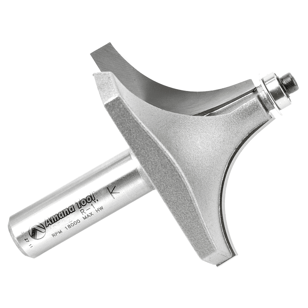 2-1/2" x 3-3/16" x 1" Radius Beading Router Bit, 2-Flute, 1/2" Shank - Alt Image 1