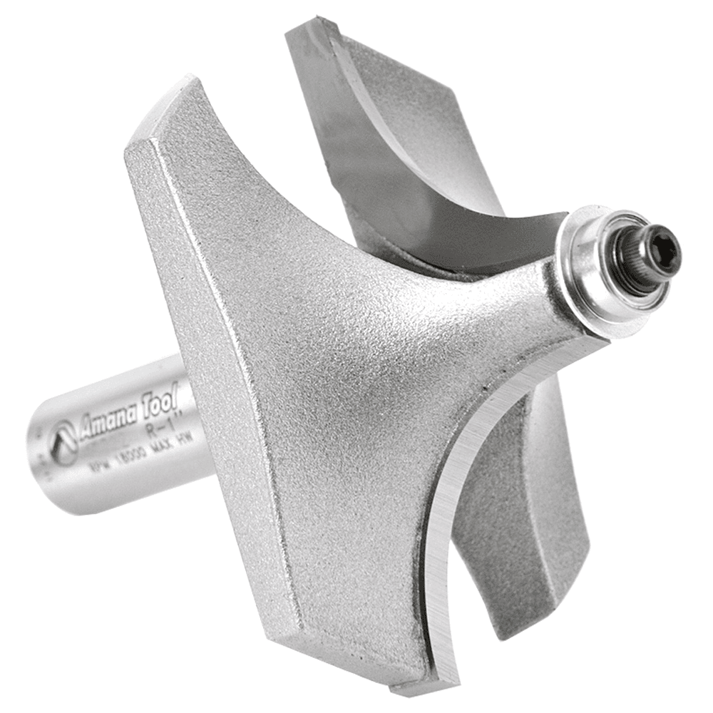 2-1/2" x 3-3/16" x 1" Radius Beading Router Bit, 2-Flute, 1/2" Shank - Alt Image 2