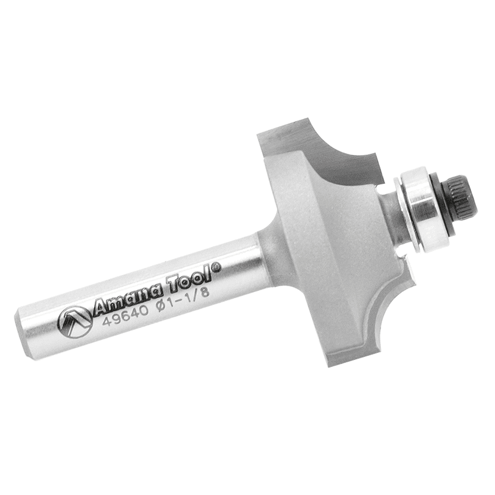 1-1/8" x 2" Wainscot Wall Panel Bead Stile Cutter Router Bit, 2-Flute, 1/4" Shank - Alt Image 1