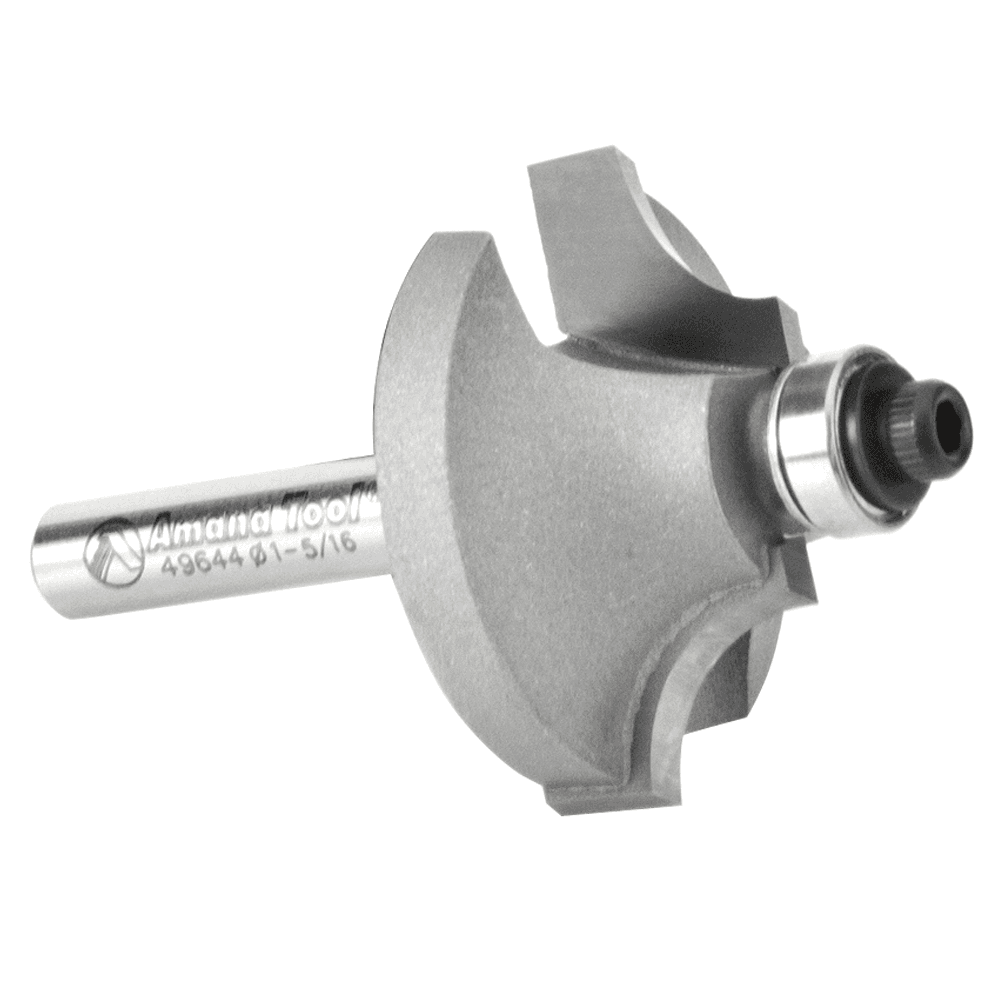 1-5/16" x 2-3/16" Bead Stile Cutter Router Bit, 2-Flute, 1/4" Shank - Alt Image 1