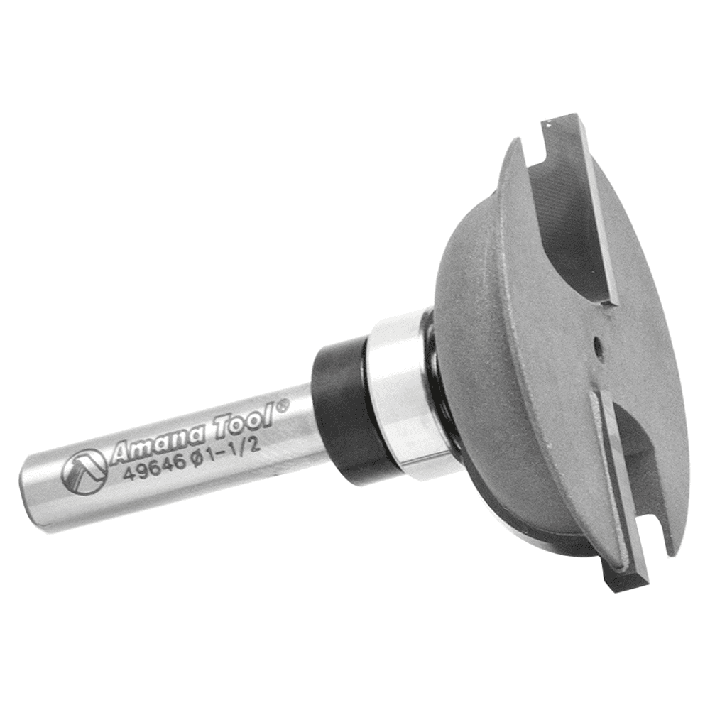 1-7/16" x 1-59/64" Bead Stile Cutter Router Bit, 2-Flute, 1/4" Shank - Alt Image 1