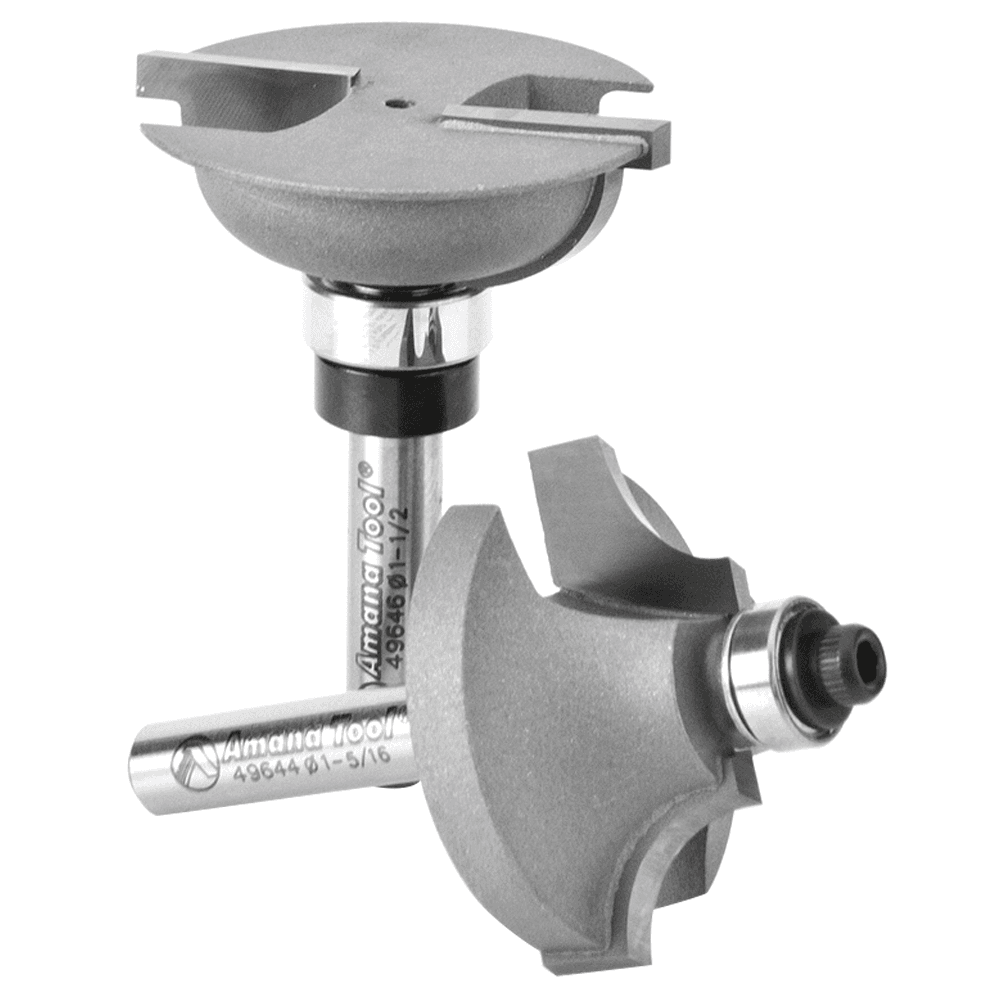 Bead Stile/Rail Router Bit Set for 49644/49646, 1/4" Shank - Alt Image 1