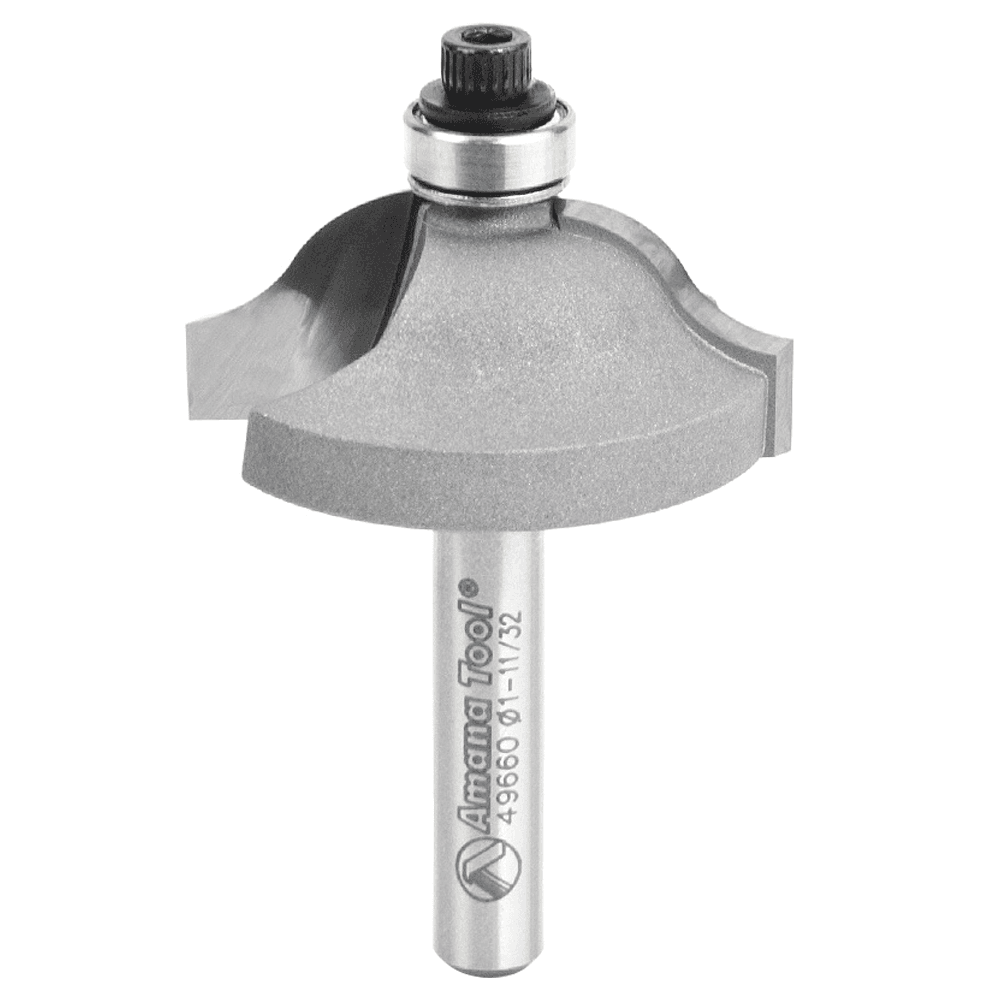 1-11/32" x 2" Ogee Stile Router Bit, 2-Flute, 1/4" Shank - Main Image