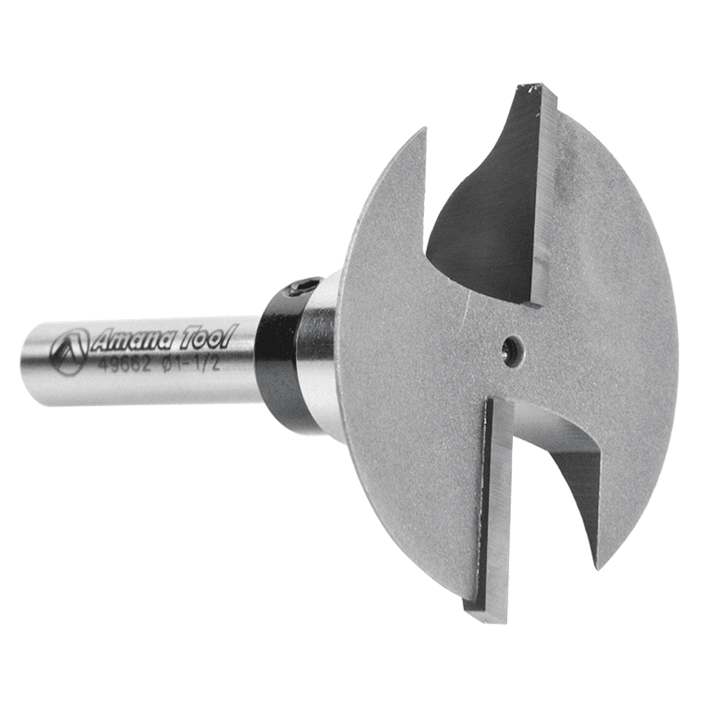 1-1/2" x 2" Ogee Rail Router Bit, 2-Flute, 1/4" Shank - Alt Image 2