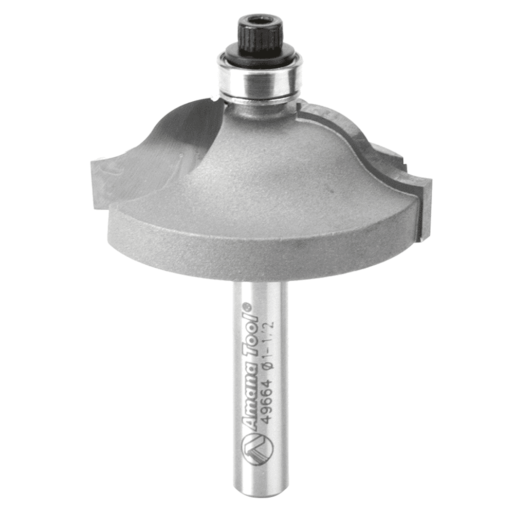 1-1/2" x 2" Ogee Stile Router Bit, 2-Flute, 1/4" Shank - Main Image