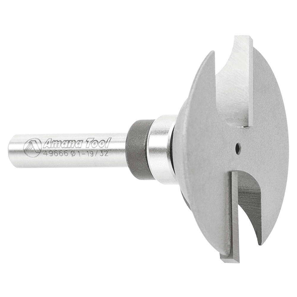 1-19/32" x 2" Ogee Rail Router Bit, 2-Flute, 1/4" Shank - Alt Image 2