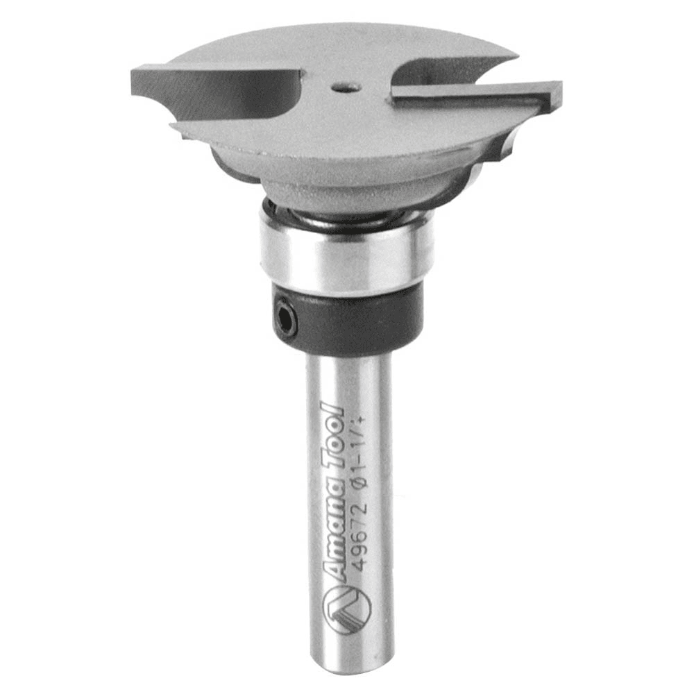 1-1/4" x 2" Classical Rail Router Bit, 2-Flute, 1/4" Shank - Main Image