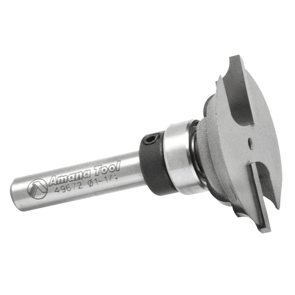 1-1/4" x 2" Classical Rail Router Bit, 2-Flute, 1/4" Shank - Alt Image 1