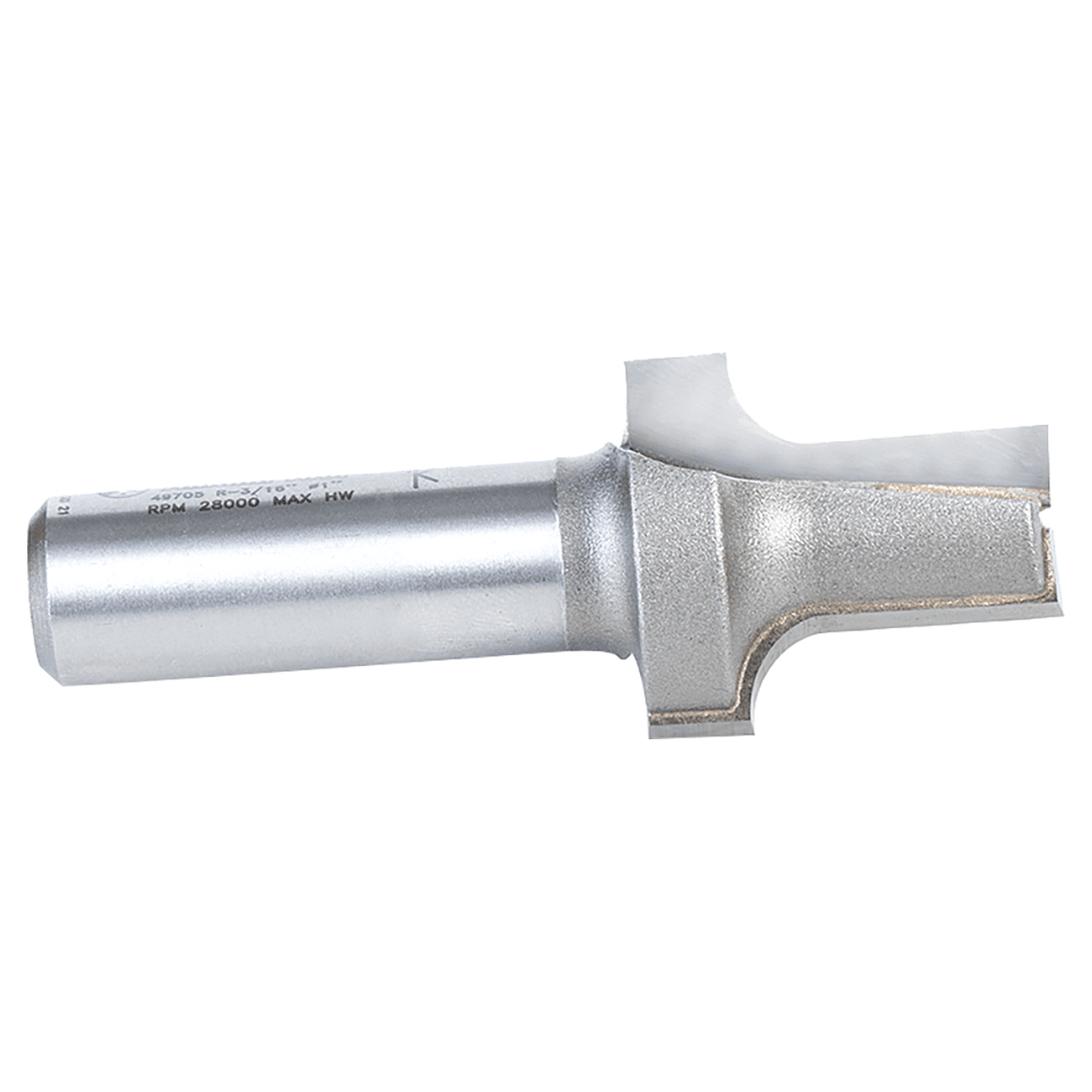 1" Dia x 1-3/32" Carbide Tipped Plunging Round Over 3/16" Radius, 1/2" Shank Alt 2 - Image