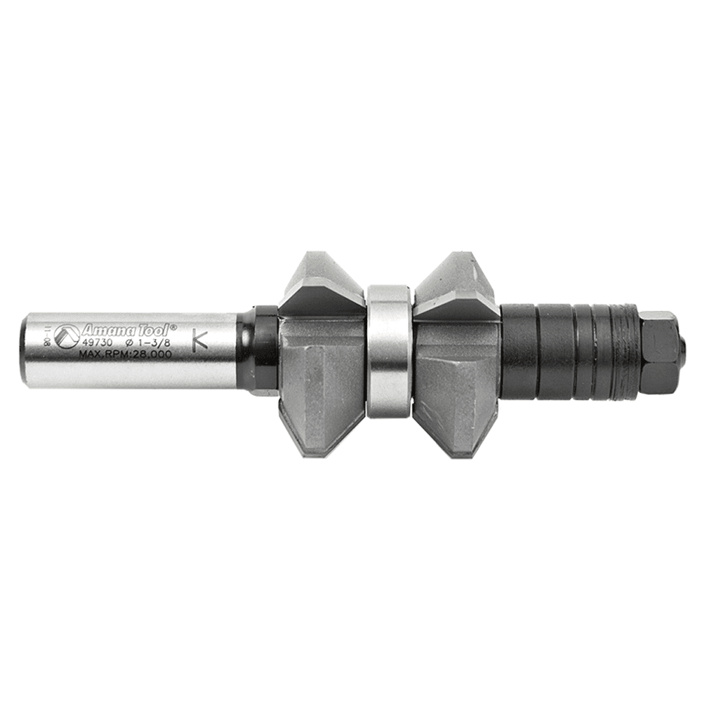 1-3/8" x 4-1/4" Variable Double Chamfer Bit, 3-Wing, 1/2" Shank - Alt Image 1