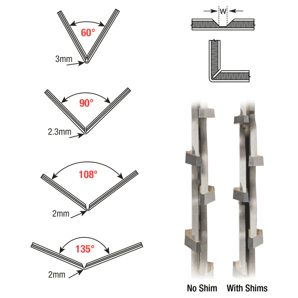 8" Dia x 2 x 20 Teeth Carbide Tipped Adjustable ACM Scoring Set, 5/8 Bore Saw Blade Alt 1 - Image