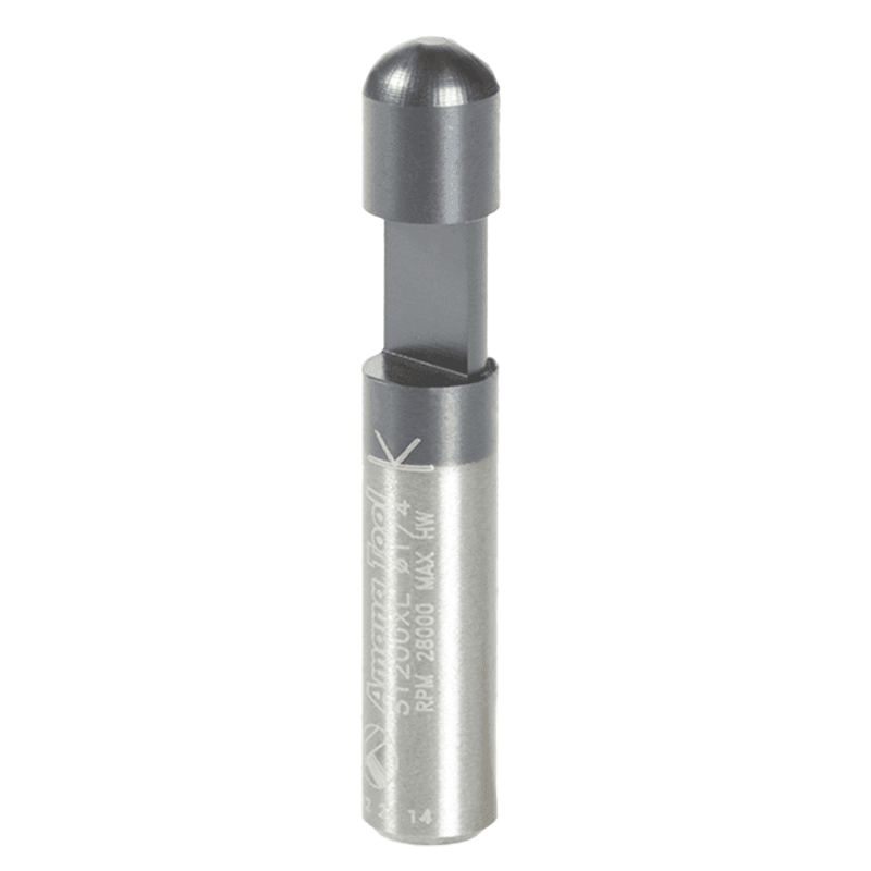 1/4" x 1-1/2" High Performance AlTiN Coated Panel Pilot Flush Trim Bit, 1-Flute, 1/4" Shank - Main Image