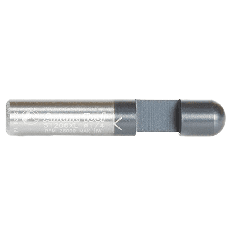 1/4" x 1-1/2" High Performance AlTiN Coated Panel Pilot Flush Trim Bit, 1-Flute, 1/4" Shank - Alt Image 1