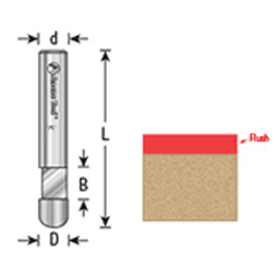 1/4" x 1-1/2" Panel Pilot Flush Trim Bit, 1-Flute, 1/4" Shank - Alt Image 3