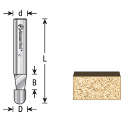 1/4" x 1-1/2" x 7&#730; Bevel Panel Pilot Bit, 1-Flute, 1/4" Shank - Alt Image 3