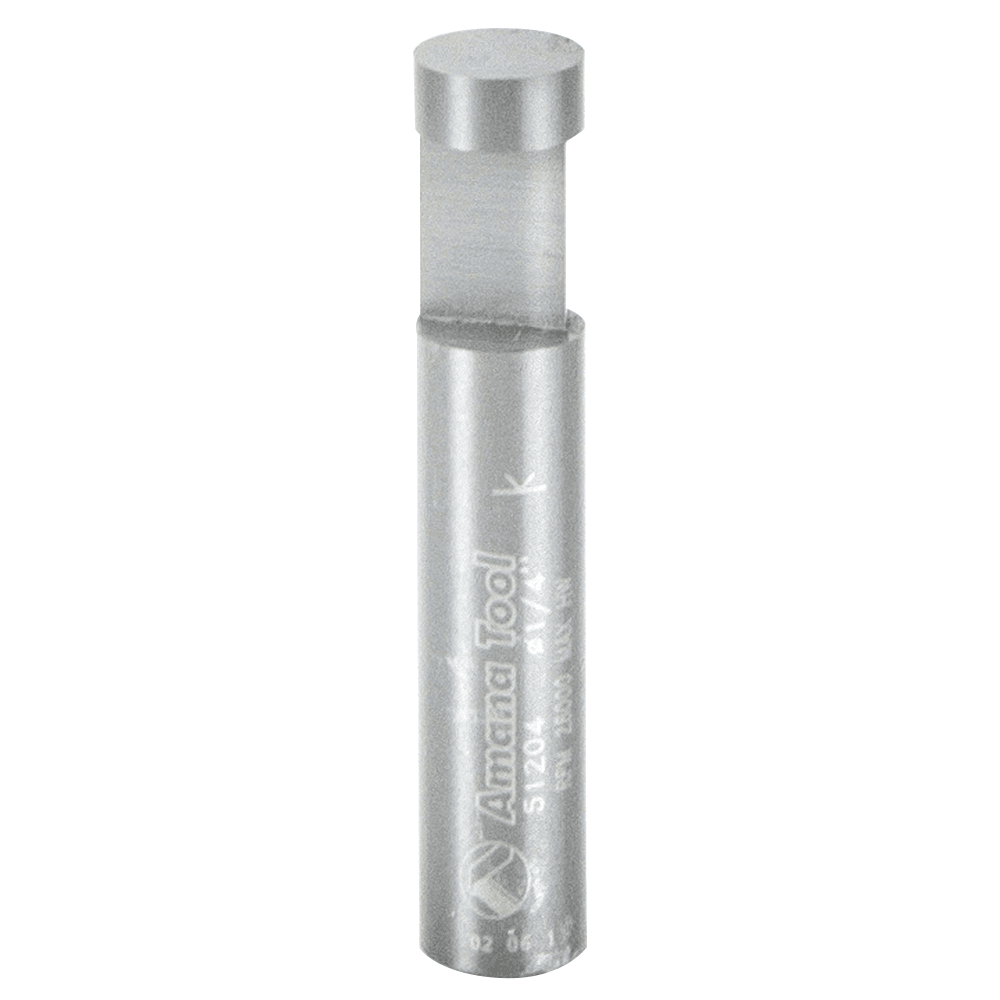 1/4" x 1-1/2" Short/Flat Pilot Bit for Dado Clean Out and Cleaning Flush Trim, 1-Flute, 1/4" Shank - Main Image