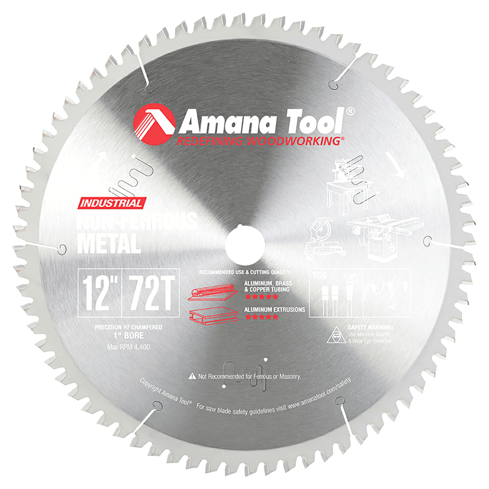 12" x 72 Teeth Aluminum/Non-Ferrous Metals Saw Blade - Main Image