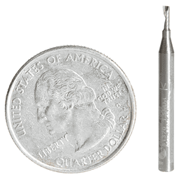 1.5mm x 30mm Up-Cut 'O' Aluminum Cutting CNC Spiral Router Bit, 1-Flute, 3mm Shank - Alt Image 2