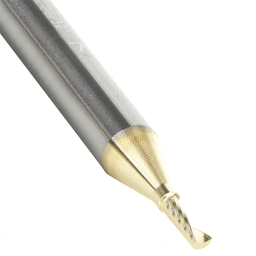 3/32" x 2" x 1/4" Up-Cut 'O' Aluminum Cutting CNC Spiral Router Bit, 1-Flute, 1/4" shank Alt 2 - Image