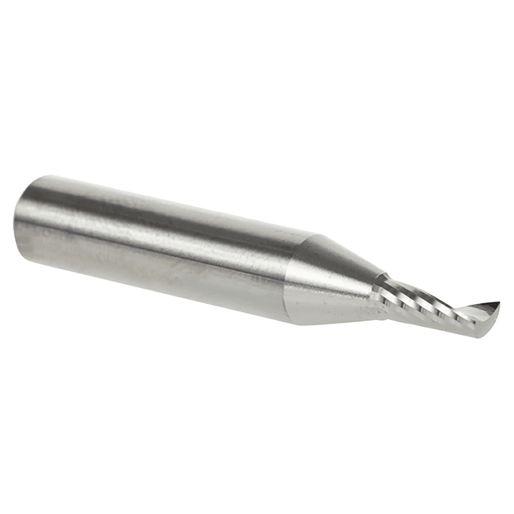 1/8" x 1-1/2" Up-Cut 'O' Aluminum Cutting CNC Spiral Router Bit, 1-Flute, 1/4" Shank - Alt Image 2