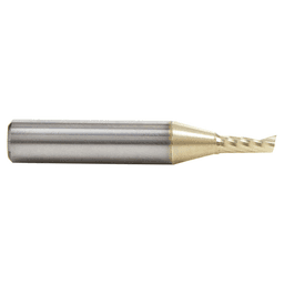 1/8" x 1-1/2" ZrN Coated Up-Cut 'O' Aluminum Cutting CNC Spiral Router Bit, 1-Flute, 1/4" Shank - Alt Image 1