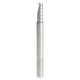 3/16" x 2" x 1/2" Up-Cut 'O' Aluminum Cutting CNC Spiral Router Bit, 1-Flute, 3/16" Shank - Main Image