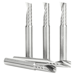 51377-5 1/4" x 2" Up-Cut 'O' Aluminum Cutting CNC Spiral Router Bit, 1-Flute, 1/4" shank (5/Pack) Alt 1 - Image